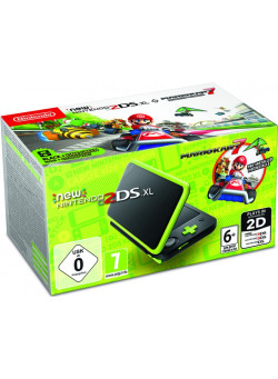Игровая Приставка New Nintendo 2DS XL (черный + лаймовый) + Игра Mario Kart 7